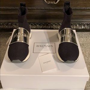 Balmain Cameron Knit Sneaker Boots